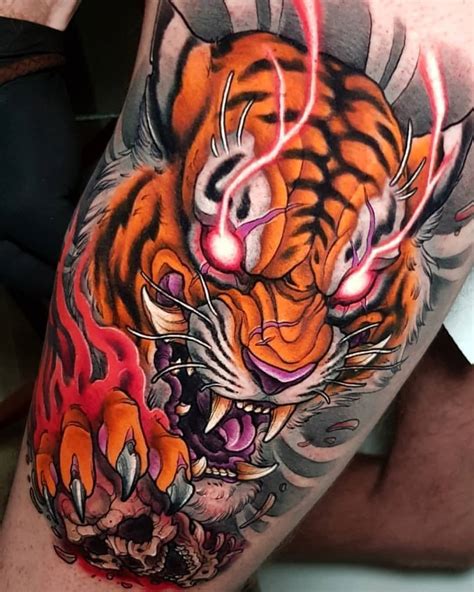 Aggregate more than 78 neo traditional tiger tattoo super hot - in ...