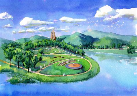 Pin by MENG on 我的景观手绘 My landscape hand drawing | Landscape, Golf courses, How to draw hands