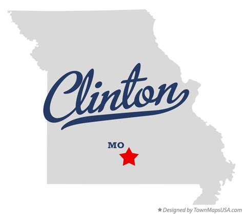 Map of Clinton, Texas County, MO, Missouri