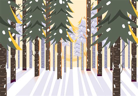 Winter Forest 266923 Vector Art at Vecteezy