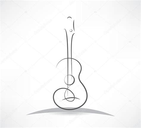 Image result for acoustic guitar line art | Guitar tattoo design ...