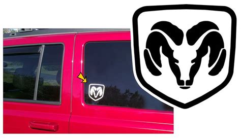 Dodge Ram Head Decal - 4.5" x 4.5" | Graphic Express Automotive Graphics