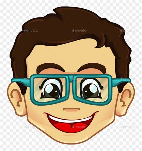 Clipart Boy With Glasses - Cartoon Face With Glasses - Png Download (#1744277) - PinClipart