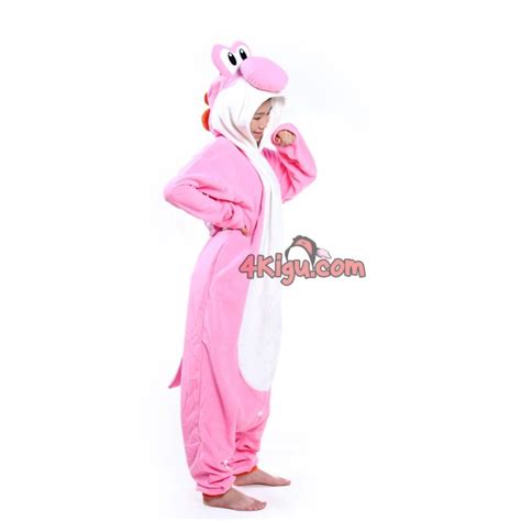 Pink Yoshi Kigurumi Onesie Costume Pajama - 4kigu