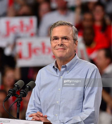 Former Florida Governor Jeb Bush on stage to announce his candidacy ...