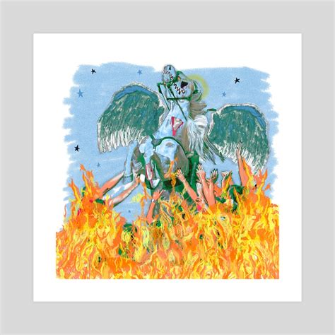 FIRE HORSE, an art print by damage label - INPRNT