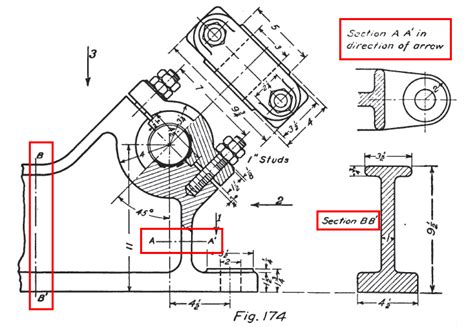 Section View Example in Drafting