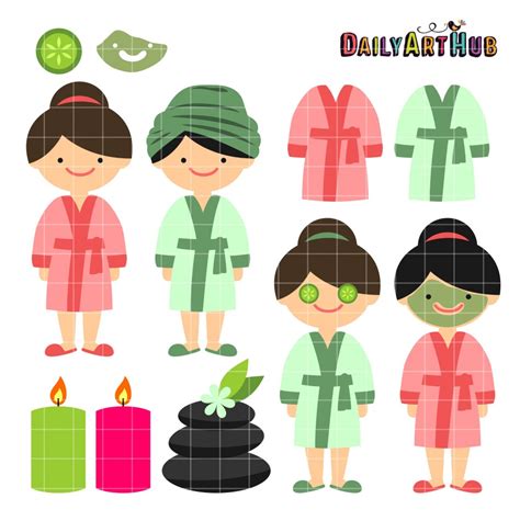 Spa Day Clip Art Set – Daily Art Hub // Graphics, Alphabets & SVG