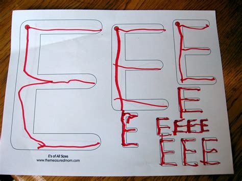 8 Ways to Make the Letter E - The Measured Mom