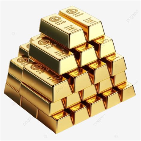 Gold Bars Are Stacked In A Pyramid, Gold Bars, Stacked, Pyramid PNG ...