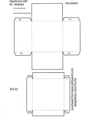 Square Box Template | Printable and Blank