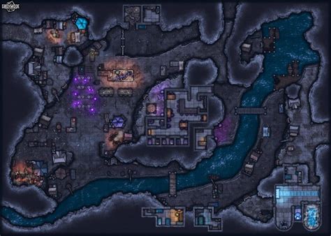 [OC] Huge Underdark Marketplace - 70 x 50 (7000 x 5000px) : battlemaps ...