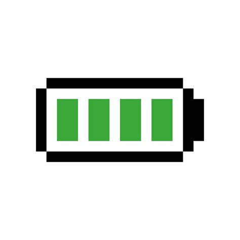 Battery pixel art vector isolated 11373398 Vector Art at Vecteezy