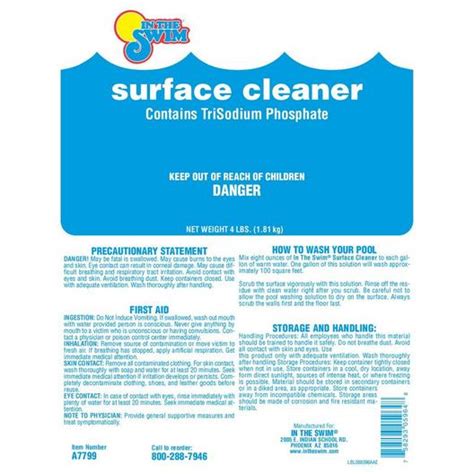 In The Swim Pool Paint Preparation Surface Cleaner TriSodium Phosphate, 4 lbs. | In The Swim