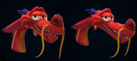 ArtStation - 3D Model - Mushu (Mulan) | Resources