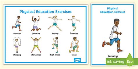 Physical Education Clip Art Posters (teacher made) - Twinkl