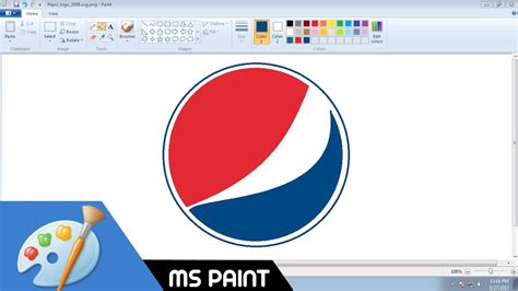 How to Draw Pepsi logo in MS Paint from Scratch! - YouTube