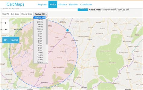 patinar detalles al menos radius calculator map mi oportunidad proteína