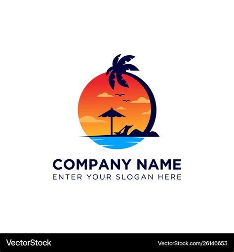 Sunset logo Royalty Free Vector Image - VectorStock