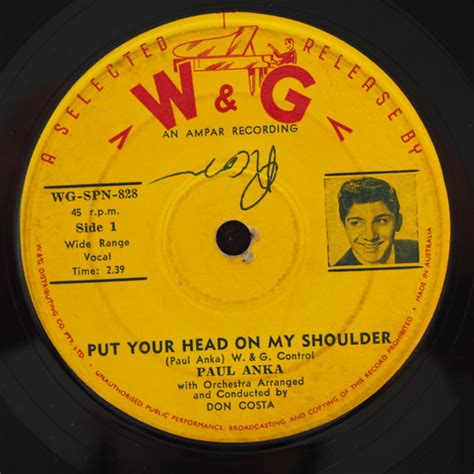 Paul Anka – Put Your Head On My Shoulder (1959, Vinyl) - Discogs