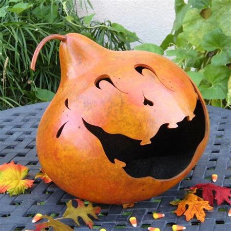 Pumpkin gourd | Halloween gourds, Painted gourds, Gourds crafts