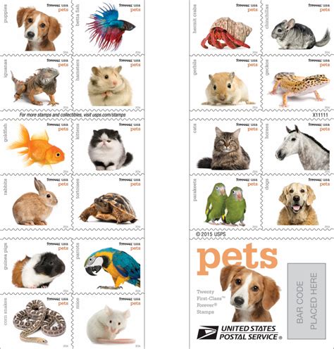 U.S. Postal Service Unveils New Pets Forever Postage Stamps