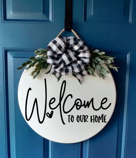 11 Front Door Designs To Welcome You Home Bob Vila | Welcome Sign Eco-friendly Cute Pattern Wood ...