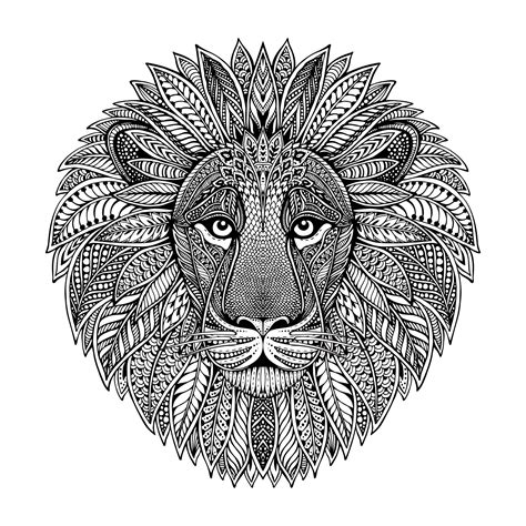 mandala lion adult coloring pages hard to color lion pages - lion mandala coloring pages at ...