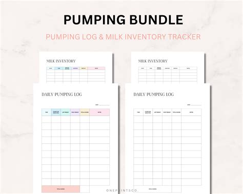 Daily Pumping Log Template Printable Baby Breastfeeding Milk - Etsy