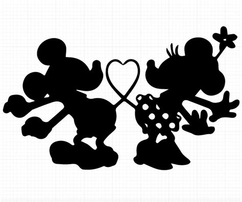 Mickey Minnie Mouse Silhouette Svg