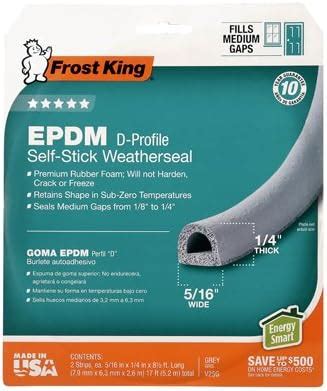 Frost King Gray EPDM Rubber Foam Weather Stripping Tape For Door and ...