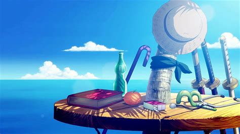 HD wallpaper: strawhat pirates, anime, bottles, books, sea, One Piece ...