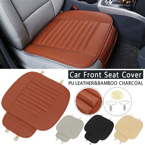 Car Front Seat Cover Cushion Breathable PU Leather Bamboo Charcoal Pad Mat