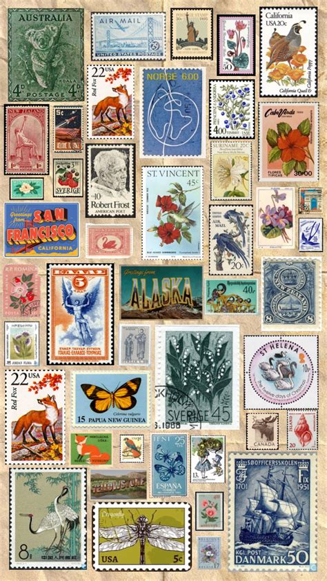 postage stamps!! #stamps #postagestamps #postage #vintage #wallpaper #collageart in 2023 ...