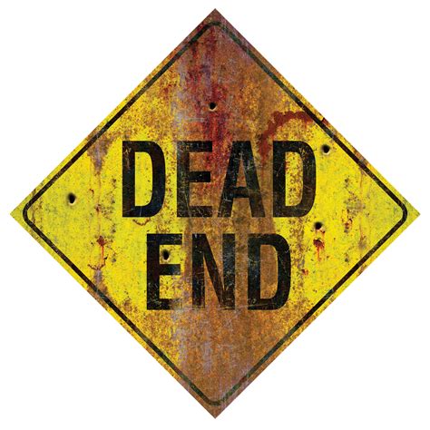 16.9" Dead End Metal Sign Halloween Decorations