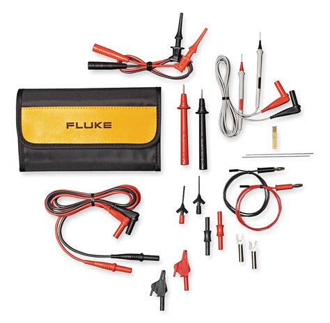 FLUKE 4 ft. 11" Modular Test Lead Kit, CAT III 1000V, CAT II 300V Instrument Safety Rating ...