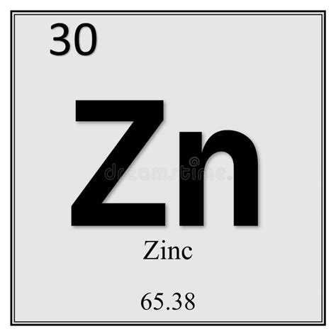 Zinc Chemical Element Symbol on Dark Green Abstract Background Stock ...