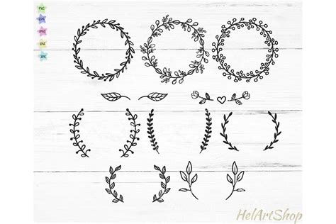 Wreath bundle svg, Border svg, Monogram frame svg (644092) | Cut Files ...