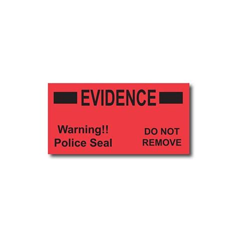 POLICE SEAL Evidence Labels | Evidence Identification Labels | Forensic ...