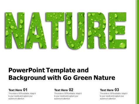 Powerpoint Template And Background With Go Green Nature | Presentation Graphics | Presentation ...