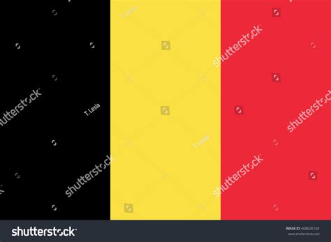 Belgium Flag Official Colors National Belgium Stock Vector (Royalty ...