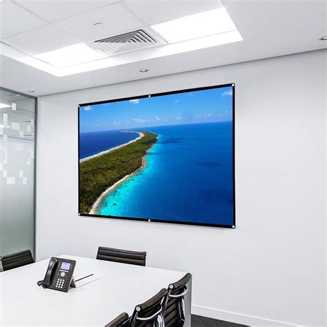 V100 100 Inch Portable Projector Screen 4:3 Sales Online white