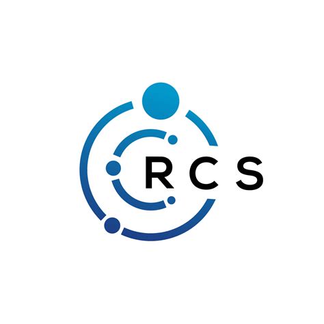 RCS letter technology logo design on white background. RCS creative ...