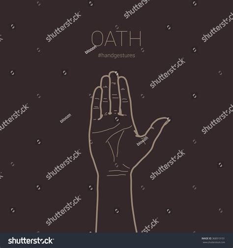 Taking Pledge Hand Raised Oath Hand Stock Vector 368919101 - Shutterstock