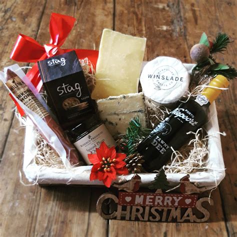 Christmas Cheese Hamper | A luxurious artisan cheese & wine hamper.