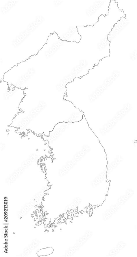 South Korea Map Outline White Background High Res Vec - vrogue.co