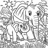 Coloring Pages Of Baby Elephants sketch template