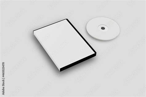 Dvd or cd disc cover case mockup. Template with plastic box and disc with white isolated free ...