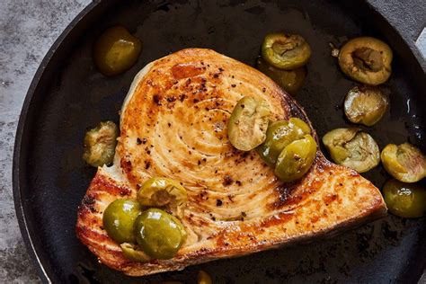 Quick-Broiled Swordfish With Green Olives | Recipe in 2023 | Swordfish recipes, Recipes, Seafood ...