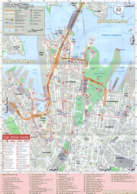 SYDNEY HARBOUR BRIDGE MAP - ToursMaps.com